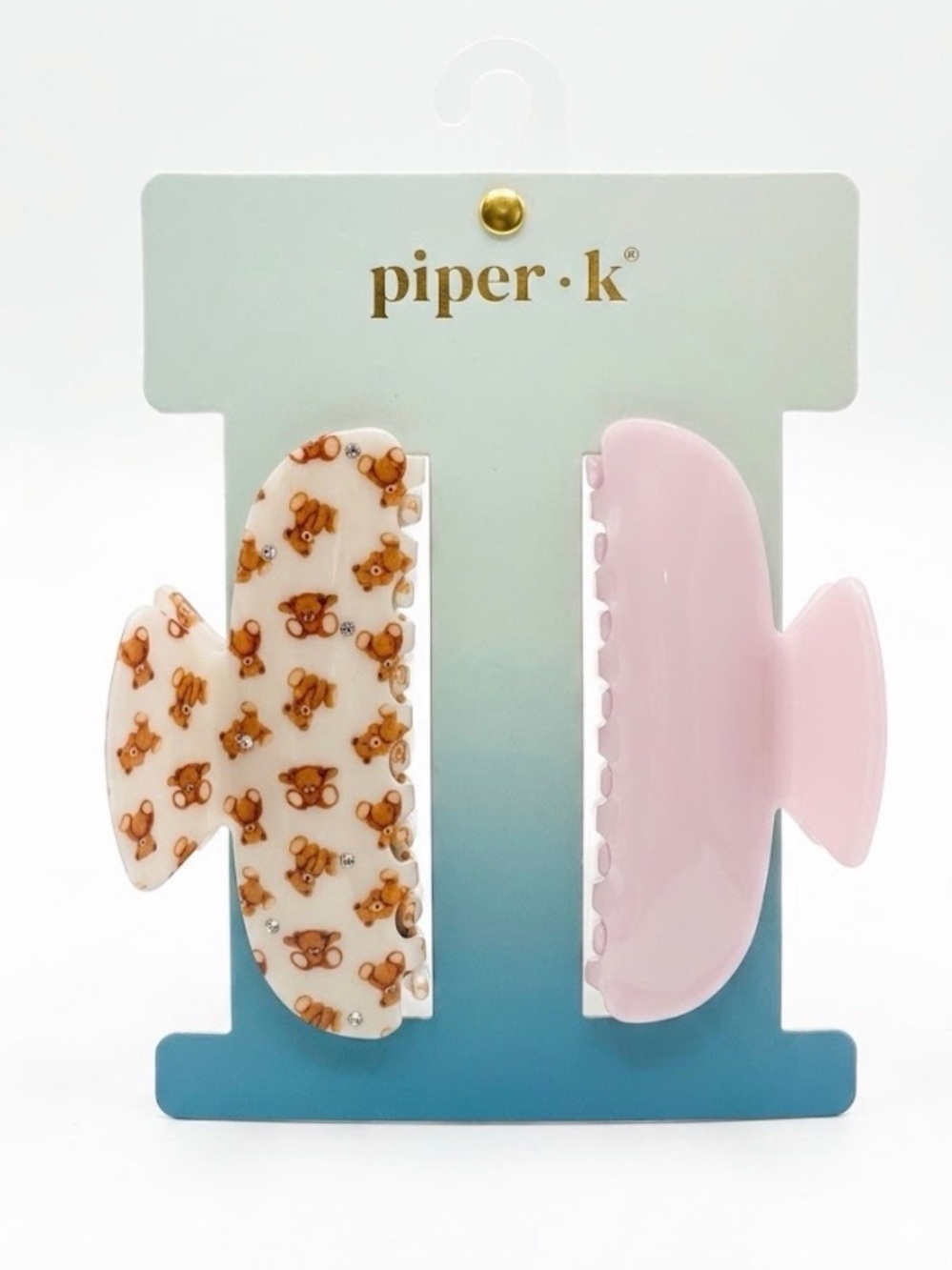 NWT ⚜️🧸⚜️ Piper K Hair Claw Clips Set of 2